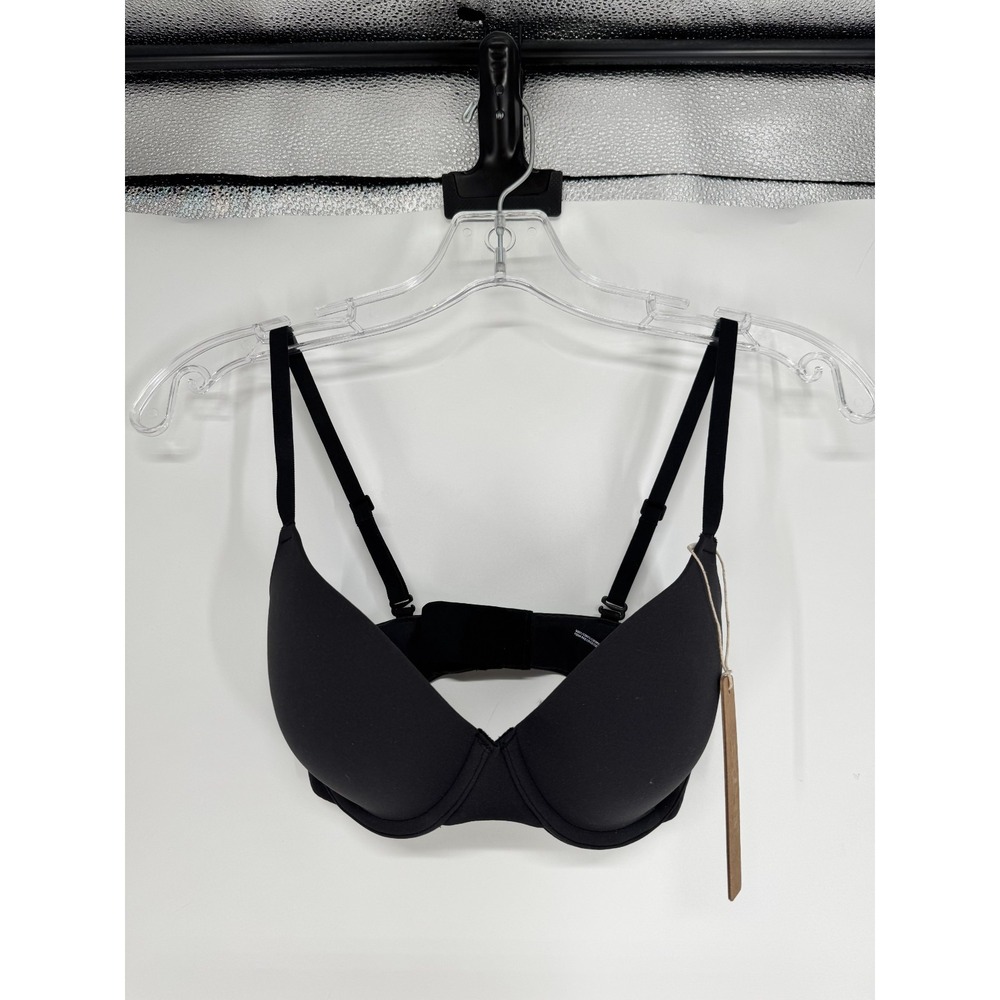 SKIMS Fits Everybody T Shirt Bra Womens Size 30D Onyx Black Padded Underwired